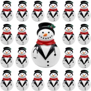 50 Pcs Christmas Nurse Gift Funny Nurse Scrub Snowman Figurines White Elephant Gifts DIY Holiday Snowman Decor Bulk Appreciation Gift for Doctor Rn LPN Medical Assistants