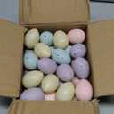 Waipfaru 32 Pcs Easter Eggs, Plastic Easter Decorations, Speckled Easter Table Decor, Easter Centerpiece Table Decorations for Indoor Outdoor Home Vase Filler Basket Spring Party DIY(Pastel Colors) (Blue, Yellow, Purple, Pink)