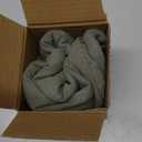 MIULEE Decorative Linen Check Throw Pillow Covers Neutral Farmhouse Vintage Spring Pillow Covers 16x16 Set of 2 Boho Modern Home Decor for Sofa Couch Bedroom Cushion Olive Green