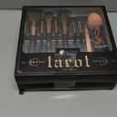 Pack Of 2 Makeup Brush Set 11Pcs with Eyelash Curler & Eyebrow Tweezers, Makeup Brushes with Eyeshadow, Foundation,Powder Puff, Highlighter, Concealer, Blusher, Powder Brush, Make up Kits for Adults