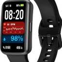 Fitness Trackers,Smart Watch with 1.47" Color Screen,100+Sport Modes Fitness Watch with Heart Rate Sleep Monitor, Pedometer Step Counter Watch, 3TAM Waterproof Activity Trackers for Women Men,BK (Black)