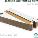Triangle Mailing Tube, 18.25x2x2 inch Cardboard Box, 25-Pack