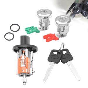 Ignition Switch Door Lock Cylinder Kit for Ford, Ignition Switch Lock Cylinders Keys fit 97-08 Ford E150 E250 E350 Ranger Ignition Locks Cylinder, 96-07 Explorer Aerostar, Replace LC6177 DL5886 597638