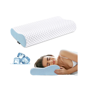 Cervical Neck Pillow for Pain Relief - Ergonomic Contour Memory Foam Pillows, Cooling Side Sleeper Pillow for Sleeping, Orthopedic Bed Pillow for Back Stomach Sleepers with Pillowcase