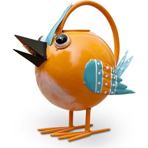 Metal Cute Bird Watering Can, Watering Can Indoor/ Outdoor Plants, Decorative & Functional 1.8 L/ 0.5 Gallon Water Pot for House Flowers Plant, Home, Farmhouse Garden Decor