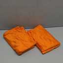 16x10FT Orange Backdrop Curtains for Wedding Parties, Wrinkle Free Polyester Photography Backdrop Drapes for Wedding Baby Shower Birthday Parties Stage Background Stand Decorations 4x10ft,4 Panels