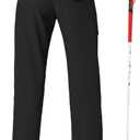 Ksmien Women's Golf Pants Lightweight High Waisted 7/ 8 Ankle Pant with 4 Pockets for Athletic Lounge Travel Work Black (XL)