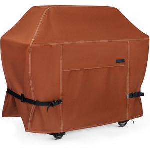 NettyPro Grill Cover Heavy Duty Waterproof 48 inch, Outdoor 2-3 Burners Gas BBQ Cover for Outside Weber, Char-Broil, Brinkmann, Nexgrill Barbecue, Brown