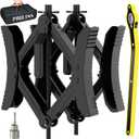 PAULINN Camper RV Wheel Chock Stabilizer 2 Sets for Travel Trailers Heavy Duty X Chocks Fits 3.5" To 12" Wheel Gaps