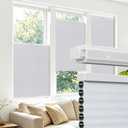 Allesin zen No Drill Top Down Bottom Up Cellular Shades,White,27.5" Wx64 H | TDBU Blackout Blinds for Indoor Windows,Cordless Honeycomb Shades for Home,Easy to Install Thermal Insulated