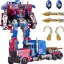 QCCX Car Robot Toys, Deformation Toy Cars, Action Figure with Two Extra Interchangeable Head - Part of Alloy