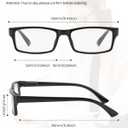 SODQW Women Rectangle Office-Siren Glasses Non Prescription Fashion Eyewear Y2K Fake Cosplay Glasses Designer Frame (A01- Black)