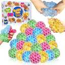 24 Pack Stress Balls Fidget Toys Easter Party Favors for Kids Adults School Class Birthday Gifts Squishy Toys,Easter Basket Stuffers Squeeze Balls Bulk,Goodie Bag Stuffers