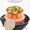 VEVOR Pizza Stone, 15 in Round Pizza Stone, 0.67 in Large Cordierite Baking-Stone with Metal Peel, Scrape, 1450℉ Heat-Resistant Cooking Stones, for Kitchen Oven, Baking Pizzas, BBQ Grill