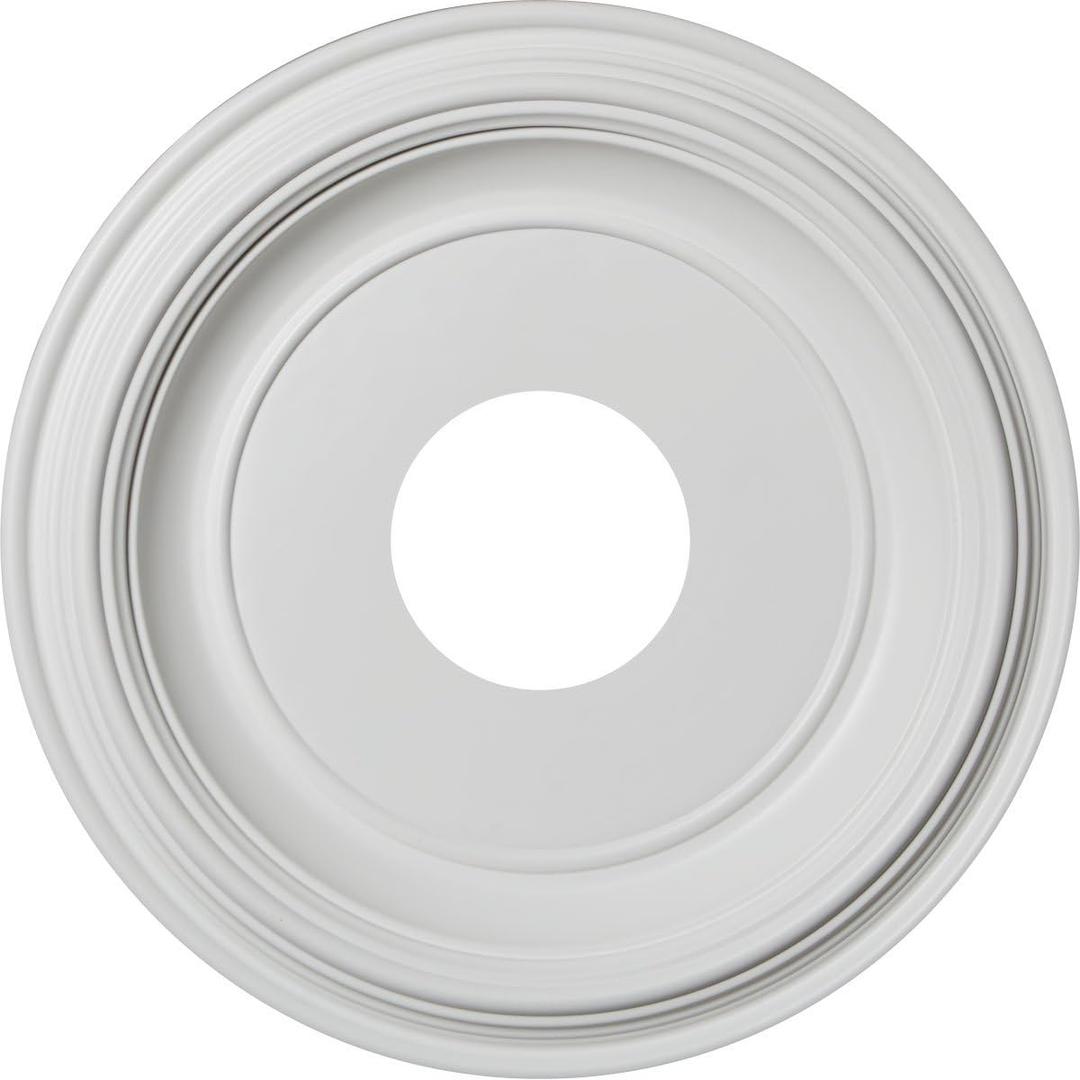 Ekena Millwork 13"OD x 3 1/2"ID x 1 1/4"P Traditional Thermoformed PVC Ceiling Medallion (Fits Canopies up to 7 1/2") (Unfinished)
