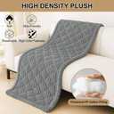 Smiry Pet Couch Covers for Dogs Washable, Non-Slip Fuzzy Couch Covers for 3 Cushion Sofa Pet Friendly, Soft Thick Furniture Protector Sofa Slipcover Mat for Dogs (Grey, 27.6" x 70.9")