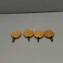 4 Pcs Boho Rattan Wall Towel Hooks Decorative Woven Hanging Holder Farmhouse Coat Rack Hooks Wood Coat Rack Wall Mount Vintage Decorative Hook for Hanging Coats(Round)