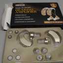 Behind the Ear Sound Amplifier - BTE Hearing Ear Amplification Device and Digital Sound Enhancer PSAD for the Hard of Hearing, Noise Reducing Feature, Gold