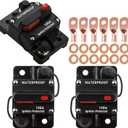 3 Pack 100 Amp Circuit Breaker Manual Reset Car Marine Trolling Motors Boat ATV Manual Power Protect for Audio System Fuse 12V-48VDC