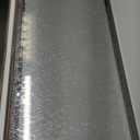 Glass Coffee Table Living Room Table with Storage Shelf, Grey Glass Table Simple Modern Rectangular Tables with Sturdy Black Metal Frame,Industrial Glass Coffee Table for Bedroom Home Office