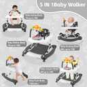5 in 1 Foldable Baby Walker for Boys Girls Infant 6-12 Months