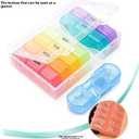 Pill Organizer 3 Times a Day, Daily Pill Box 7 Day, Weekly Cases Medicine Organizers to Hold Vitamins and Medication (Multicolor)