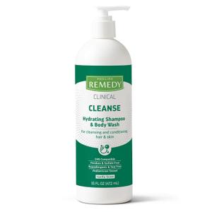 Medline Remedy Clinical Hydrating Shampoo & Body Wash (16 fl oz), Vanilla Scent, Cleanser, No-Rinse, Adults, Kids, Shower Or Bedside, Dimethicone, Sulfate Free