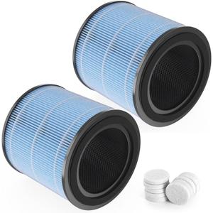 2-Pack AP0601 Replacement Filter Compatible with AIRTOK AP0601 Purifier, Part # AP0601-RF, with Aromatherapy Tablets