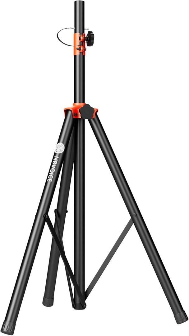 Speaker Stands Heavy Duty - Adjustable Height 50.5'' to 83.5'', Speaker Tripod Stand with Non-Slip Rubber Feet,144lbs Load Capacity for Stage/DJ/Party, Fits 1.38"&1.63" Speaker Poles (1-Pack)