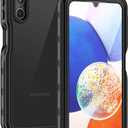 Lanhiem for Samsung Galaxy A14 5G Case, IP68 Waterproof Dustproof, Built-in Screen Protector, Heavy Duty Full Body Protective Phone Case for Galaxy A14 5G, Black/Clear