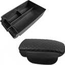Bronco Sport Console Organizer Compatible with 2021-2025 2026 Ford Bronco Sport Center Console Organizer Tray and 2021-2026 Ford Bronco Sport Console Armrest Cover Pad with Storage Pockets