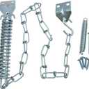 1 Set Screen Door Chain for Door Spring Screen Door Chain and Spring Heavy Hardware Door Chain Stopper for Windproof Safety Storm Door Closing Device Silver