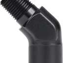 1/8 NPT Female to 1/8 NPT Male 45 Degree Fitting Adapter Coupler Union Aluminum Black