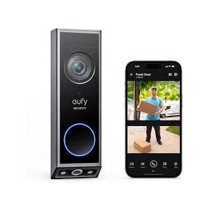 eufy Security Video Doorbell E340,No Subscription,Dual Cameras,2K FHD,Head-to-Toe View, Doorbell Camera Wireless & Wired, Color Night Vision, Two-Way Talk, AI Motion/Package Detection, Built-in 8GB