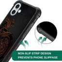 Compatible with iPhone 16 Case,Cool Motorcycle Phone Cover for Men/Women,Soft TPU Anti-Skid Thread and Four Corner Anti-Collision Protection Case Compatible with iPhone 16