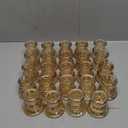 Gold Glass Candlestick Holders 24PCS, 2.1" H Taper Candle Holders Bulk for Pillar Candles, Taper Candles, Glass Candle Holders for Wedding, Party&Festival