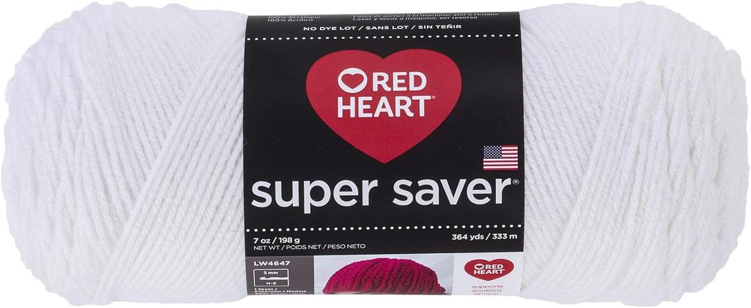 Red Heart Super Saver Economy Yarn, White