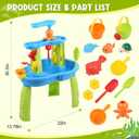 2026 Upgraded Toddler Sand Water Table Toy, Summer Outdoor Beach Sensory Activity Playset and Water Table Toys, Party Birthday Gifts for Girl Boy Age 4+ (Blue)