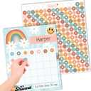 Star Sticker Chart For Kids Behavior -25 Toddler Sticker Reward Chart For Kids Incentives, Behavior Chart For Kids At Home & Classroom, Retro Incentive Chart For Classroom Must Haves