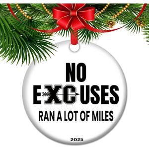 2025 Running Christmas Ornament - Marathon & Cross Country Gift for Runners | Race Finisher Keepsake Tree Decor for Joggers, Triathletes & Athletes (V9)