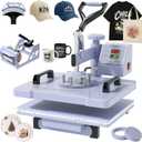 Seeutek Heat Press Machine, 5 in 1 Heat Press for T Shirts, Mug, 12x15 Inch