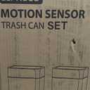 ELPHECO 2 Pack 3.5 Gallon Bathroom Trash Can with Lid Motion Sensor Slim Garbage Can Bathroom Decor Waterproof Smart Small Trash Bin for Kitchen, Office, Bedroom, Living Room, Toilet (Black)