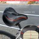 Oversized Bike Seat for Peloton Bike & Bike Plus, Comfort Exercise or Road and Electric Bike Seat Cushion Extra Wide, Bike Saddle Replacement for Women & Men