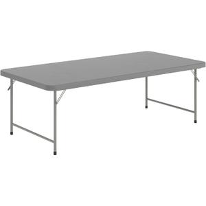 Flash Furniture Kids 4.93 ft Plastic Folding Table, Gray, 30"W x 60"L x 19"H