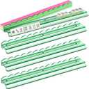 20-Inch Acrylic Mahjong Racks with Pushers - Extra Long Clear Magnetic Mahjong Pushers Set of 4, Fits 1.2''&1.5" Large Tiles for American Mahjong Game Nights, Ergonomic & Durable (translucent green)