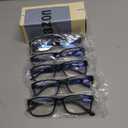 Gaoye Professional Reading Glasses for All Day - Computer Readers with Blue Light Protection - Value Pack (B1-5 Pack Light Black)