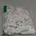 JINCHAN Spring Floral Kitchen Curtains Over Sink Farmhouse Linen Tier Curtains 36 Inch Length Cafe for Living Room Bathroom Botanical Small Drapes Rustic Light Filtering Rod Pocket 2 Panels Sage Green