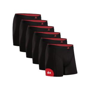 DANISH ENDURANCE Mens Underwear, Viscose from Bamboo Boxers for Men, Boxer Briefs Pack, Ropa Interior Hombre, Calzoncillos Black/Red (Black, XL)