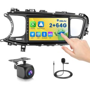 [2+64GB] Hikity Android 13 Car Stereo for Kia Optima K5 2013-2015 with Wireless Carplay Android Auto, 9" HD Touchscreen Car Radio with Mirror Link Bluetooth GPS WiFi SWC FM RDS DSP