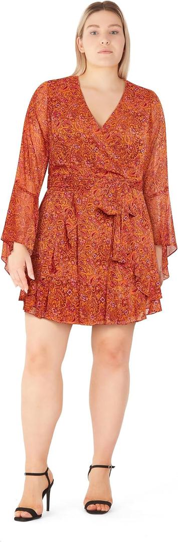 City Chic Women's  Dress - Esme (Orange, XXS)